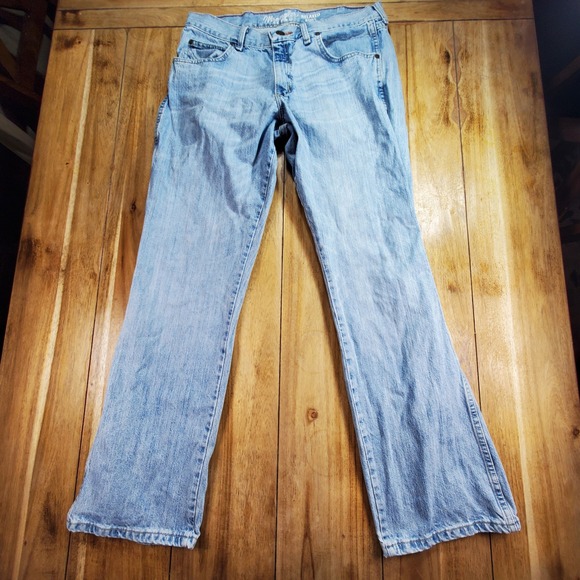 Wrangler Retro Relaxed Bootcut Jeans Mens 34x32 Light Wash Blue Denim WRT20CR - Picture 4 of 8